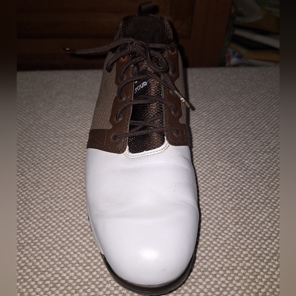 FootJoy Contour Men\'s White and Brown Golf Shoes In A Size 8.5M Great Condition main image 9